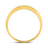 14k Yellow Gold Mens Princess Diamond Wedding Band Ring 1/8 Cttw