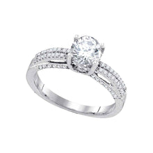  14k White Gold Round Diamond Solitaire Bridal Wedding Engagement Ring 1-1/5 Cttw