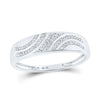 10k White Gold His Hers Round Diamond Square Matching Wedding Set 3/8 Cttw