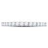 14k White Gold Womens Round Diamond Wedding Anniversary Band 1/2 Cttw