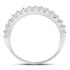 14k White Gold Womens Round Diamond Wedding Anniversary Band 1/2 Cttw