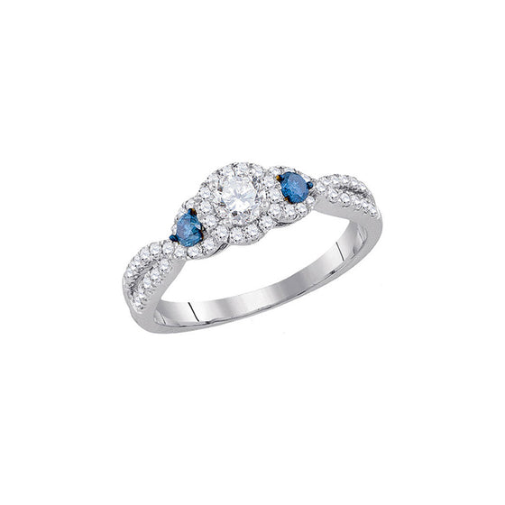 14k White Gold Round Diamond Solitaire Bridal Wedding Engagement Ring 3/4 Cttw