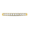 14k Yellow Gold Womens Round Diamond Single Row Comfort Wedding Band 1/4 Cttw