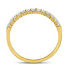 14k Yellow Gold Womens Round Diamond Single Row Comfort Wedding Band 1/4 Cttw