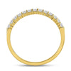 14k Yellow Gold Womens Round Diamond Single Row Comfort Wedding Band 1/4 Cttw
