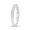 14k White Gold Womens Round Diamond Single Row Band Ring 1/2 Cttw