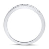 14k White Gold Womens Machine-Set Round Diamond Wedding Band 1/2 Cttw