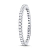 14k White Gold Womens Round Diamond Eternity Wedding Band 1/2 Cttw