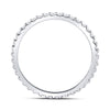 14k White Gold Womens Round Diamond Eternity Wedding Band 1/2 Cttw
