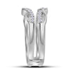 10k White Gold Womens Round Diamond Solitaire Enhancer Wedding Band 1/4 Cttw