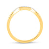 14k Yellow Gold Princess Diamond Bridal Wedding Ring Band Set 1/2 Cttw