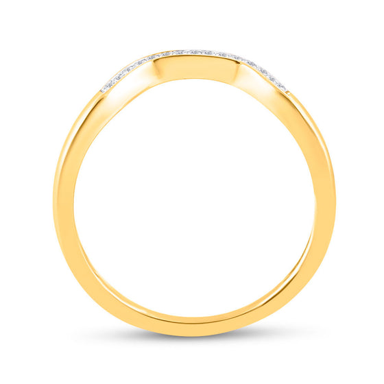 14k Yellow Gold Princess Diamond Bridal Wedding Ring Band Set 1/2 Cttw