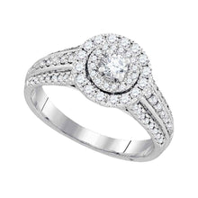  14k White Gold Round Diamond Solitaire Bridal Wedding Engagement Ring 1 Cttw