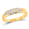 10k Yellow Gold His Hers Round Diamond Solitaire Matching Wedding Set 1/4 Cttw