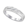 10k White Gold His Hers Round Diamond Solitaire Matching Wedding Set 1/4 Cttw