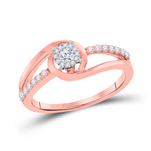  10k Rose Gold Round Diamond Solitaire Bridal Wedding Engagement Ring 1/3 Cttw