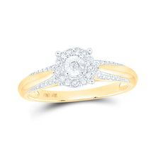  10k Yellow Gold Round Diamond Solitaire Bridal Wedding Engagement Ring 1/10 Cttw