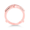 10k Rose Gold Womens Round Black Color Enhanced Diamond  Enhancer Wedding Band 1/2 Cttw
