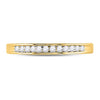 14k Yellow Gold Womens Round Channel-set Diamond Wedding Band 1/6 Cttw