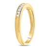 14k Yellow Gold Womens Round Channel-set Diamond Wedding Band 1/6 Cttw