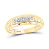 10k Yellow Gold His Hers Round Diamond Solitaire Matching Wedding Set 1/6 Cttw