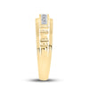 10k Yellow Gold His Hers Round Diamond Solitaire Matching Wedding Set 1/6 Cttw