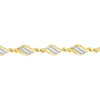 10k Yellow Gold Womens Round Diamond Fashion Bracelet 1/2 Cttw