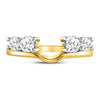 14k Yellow Gold Womens Round Diamond Solitaire Enhancer Wedding Band 3/4 Cttw