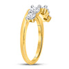 14k Yellow Gold Womens Round Diamond Solitaire Enhancer Wedding Band 3/4 Cttw
