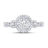 10k White Gold Round Diamond Solitaire Bridal Wedding Engagement Ring 3/8 Cttw