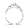 10k White Gold Round Diamond Solitaire Bridal Wedding Engagement Ring 3/8 Cttw