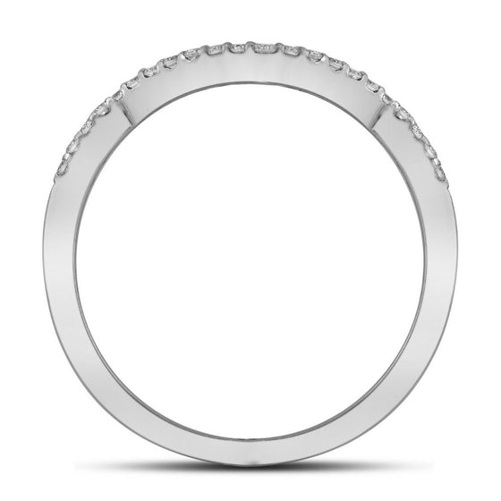 14k White Gold Princess Diamond Bridal Wedding Ring Band Set 1/3 Cttw