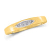 10k Yellow Gold His Hers Round Diamond Cluster Matching Wedding Set 1/12 Cttw