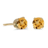 14k Yellow Gold Round Citrine Stud Earrings