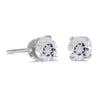 14k White Gold Round White Topaz Stud Earrings