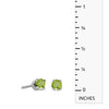 14k White Gold Round Peridot Screw-back Stud Earrings
