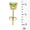 14k Yellow Gold Round Peridot Stud Earrings