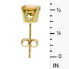 14k Yellow Gold Round Citrine Stud Earrings