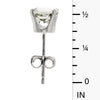 14k White Gold Round White Topaz Stud Earrings