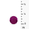 14k White Gold Round Ruby Stud Earrings