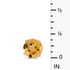 14k White Gold Round Citrine Stud Earrings