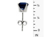 14k White Gold Round Sapphire Stud Earrings
