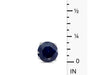 14k White Gold Round Sapphire Stud Earrings