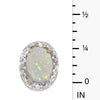 14k Yellow Gold Oval Opal And Diamond Earrings