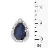 14k White Gold Pear Sapphire And Diamond Earrings