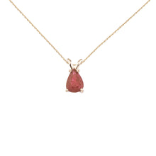  14K Yellow Gold Pear Ruby Pendant