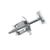 14k White Gold Round Aquamarine Screw-back Stud Earrings