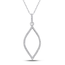  10k White Gold Womens Round Diamond Fashion Pendant 1/5 Cttw