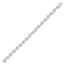  10k White Gold Womens Round Diamond Teardrop Cluster Fashion Bracelet 1-1/5 Cttw