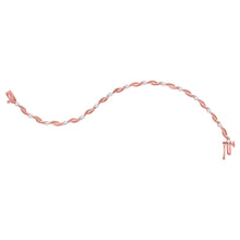  10k Rose Gold Womens Round Diamond Twist Link Bracelet 1/4 Cttw